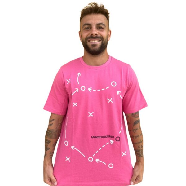 CAMISETA MMETROPOLITAN DIBUJO  - ROSA - Imagen 2
